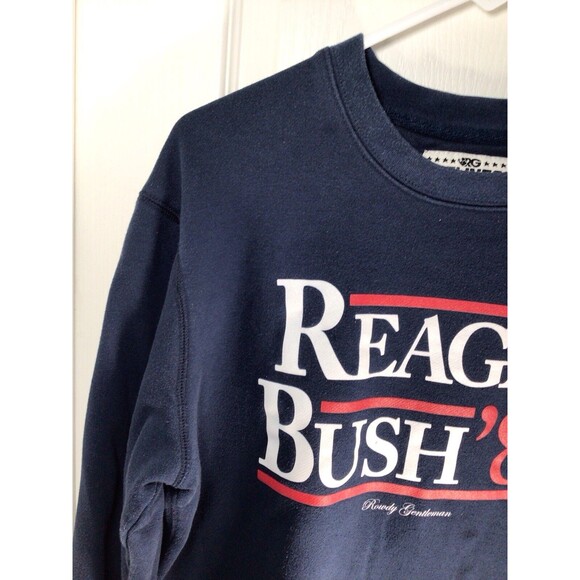 Rowdy Gentleman Reagan Bush 1984 Presidential Campaign Throwback Sweatshirt L - Picture 2 of 16